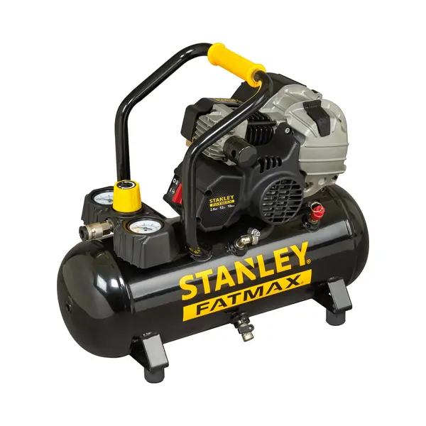 Stanley Hy 227/10/12 FMXCM0 - Luchtcompressor 10Bar - 12L - Geïntegreerd Handvat - Zwart thumbnail