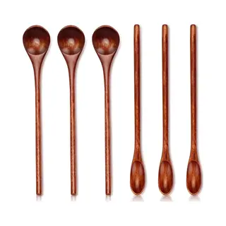 Kleine Houten Lepels - Koffielepels - Houten Theelepels - Proeflepels - Mini Honingtheelepel - Mengtafelpoederlepels , Desserts, Kookgerei(20cm)