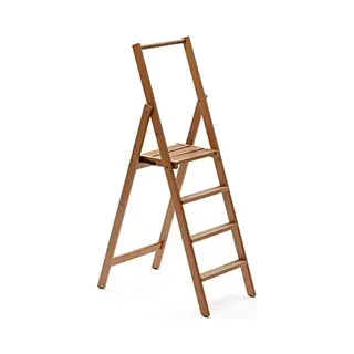 Arredamenti Italia 4-Stufen Leiter Kimora, Holz - Zusammenklappbar - 4 Stufen -Farbe, Kirsche Holz Ar-It Il Cuore Del Legno“