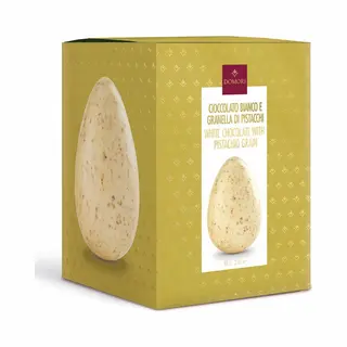 Domori Mini Paasei Melkchocolade Met Pistache – Anthology Collection Met Verrassing (Surprise) – Luxe Italiaanse Paaschocolade – 80 Gram