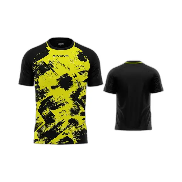 Givova, Unisex, Sportshirt, Trikot Art (M), Schwarz, Gelb, M thumbnail