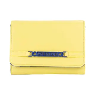 Valentino Für Damen. VPS9P843 Gelbe Logo-Münzgeldbörse (Osfa), Lässig, Polyester, Polyurethan