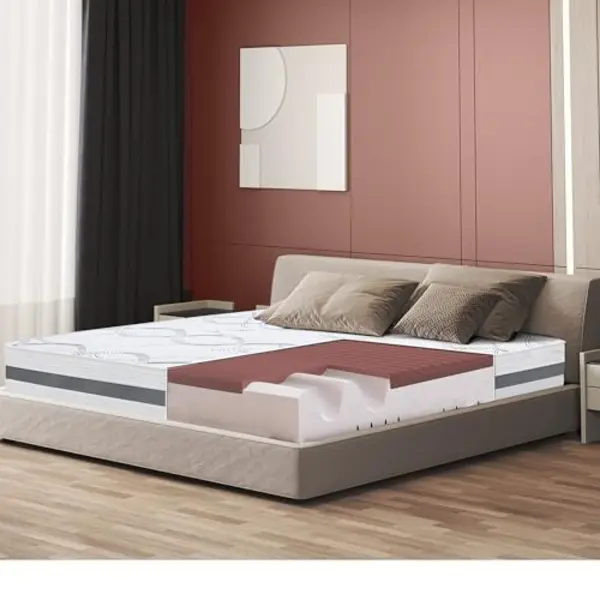 The White Stone - Memory Foam-matratze 150 X 190 Höhe 27 Cm Hypoallergener Und Atmungsaktiver Stoff Orthopädische Und Ergonomische Eigenschaften thumbnail