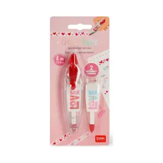 Legami - Decoration Tape Pen, Natro Decorativo Tema Heart, Perfetto Per Decorare Diari, Biglietti Di Auguri, Notebooks, Lunghezza 4m + 1 Ricarica