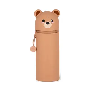 Legami 2 in 1 Weiches Silikon Federmäppchen - Kawaii, Bär