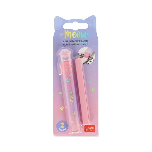 Legami Radiergummi Legami Einschiebbarer Radiergummi Mit Nachfüllung Meow Kitty Katze thumbnail