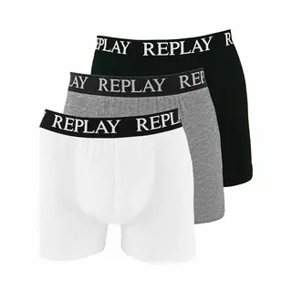 Replay Basic Cuff Unterwäsche Black/Grey Melange/White S