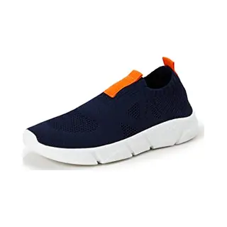 Geox Aril Tieners Sneakers - Marineblauw/Oranje - Maat 30