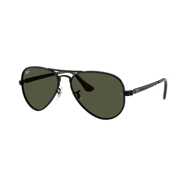 Ray - Ban Unisex Ray - Ban RB3925 Aviator Max 002/31 Sunglasses Metal Black Green Pilot Normal thumbnail