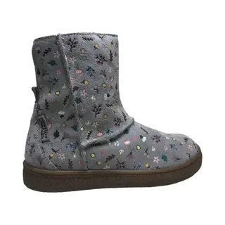 Naturino Waterproof - Yokir - Mt 34 - Rits Warme Lederen Laarzen - Bloemen - Grijs