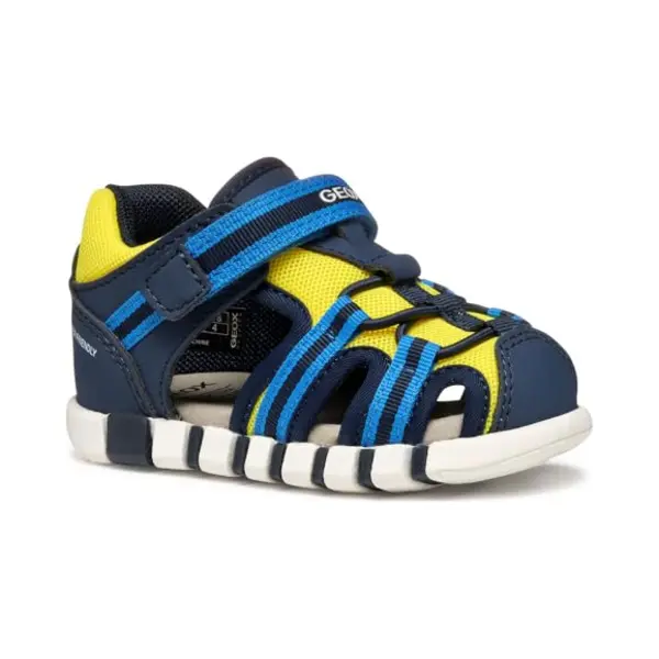 Geox Baby-Jungen B Iupidoo Boy Sandal, Navy/Fluo Yellow, 18 Eu thumbnail