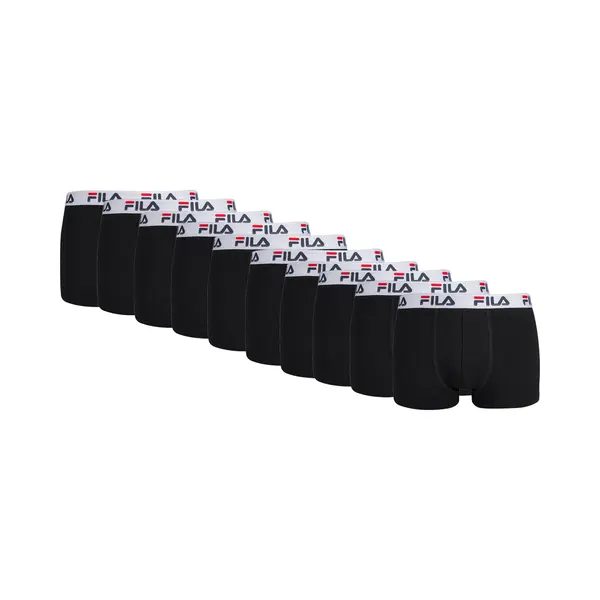 Fila, Herren, Unterhosen, - Heren Basic Boxershorts - 10 Pack - Maat Xxl - Zwart, Schwarz, (10er Pack, Xxl) thumbnail