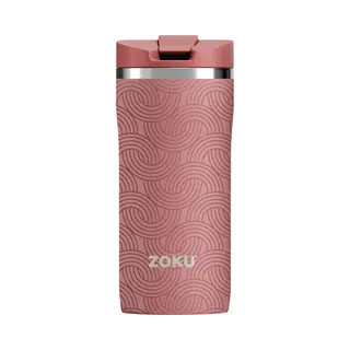 Thermosbeker, 355 Ml, Rvs/Polypropyleen, Bpa Vrij, Roze Met Print - Zoku