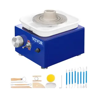 Vevor Aardewerk Wiel Pottenbakkersschijf Keramische Wielmachine 30 W Blauw Elektrische Pottenbakkersschijfmachine 10 Cm Pottenbakkersschijfmachine