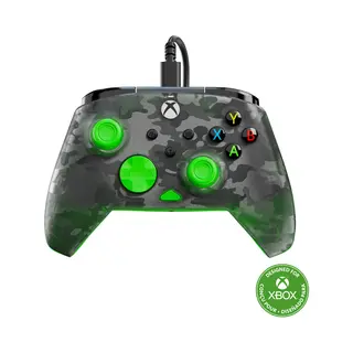 Turtle Beach Rematch Core Green and Ghost Black Camo Wired Gaming Controller with Audio Controls, Rumble Motors and Impulse Triggers – Licensed for Xbox Series X or S, Xbox One and Windows PCs
