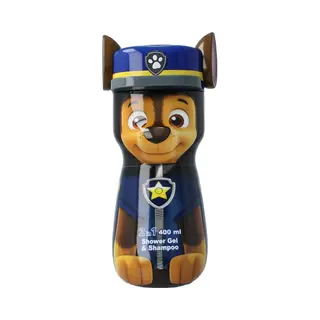 Air-Val International Paw Patrol Chase 2-in-1 Vegan Shower Gel & Shampoo For Kids & Adults – 90% Natural Ingredients, Hydrating & Gentle Formula, Dermatologically Tested,