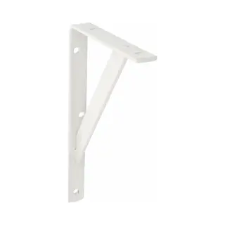 Amig Plankdrager/planksteun Van Metaal - Gelakt Wit - H200 X B125 Mm - Boekenplank Steunen - Tot 320 Kg