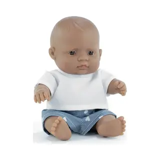 Miniland Puppe, 21cm, Lateinamerikanischer Junge. In Spanien Hergestellt. Anatomisch Korrekt. My Friend & Me Collection