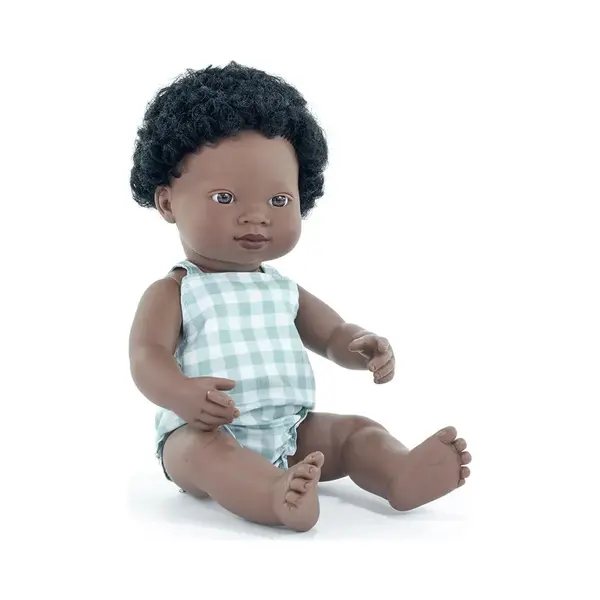 Miniland Puppe, 38cm, Afrikanischer Junge. In Spanien Hergestellt. Anatomisch Korrekt. My Friend & Me Collection thumbnail
