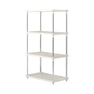Concorde Opbergrek Schuur/zolder - Kunststof - Wit - 80 X 40 X 20 Cm - Met 4 Planken - Stellingkast Voor Berging