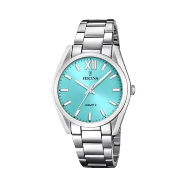 Festina Damen Uhr Analog Edelstahl 316L Silber - Quarzwerk - Mineralglas Hochresistent - 5 Atm Wasserdicht F20622/D - Boyfriend Collection thumbnail