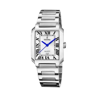 Festina Quarzuhr On The Square F20679/1, Armbanduhr, Damenuhr, Edelstahlarmband, Datum