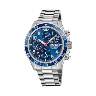 Festina Swiss Made Automatik Herrenuhr Edelstahl 316L Silber - Datum - Saphirglas, Wasserdicht 10 Atm - F20055/3 Automatic