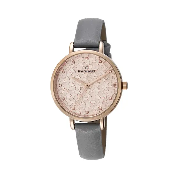 Radiant Analoge Dameshorloge Uit De Romance Collectie Rosé Met Grijze Kunstleren Armband En Reliëf Wijzerplaat, 3 Atm 34 Mm, RA431603., Meerkleurig, thumbnail