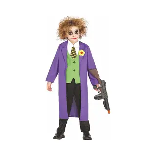 Fiestas Guirca Luxe Paarse Horror Clown The Joker Verkleedkostuum - Outfit - Kinderen - Halloween 140/152