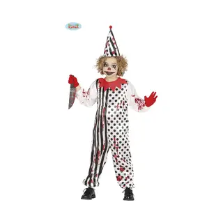 Fiestas Guirca Halloween Killer Clown Verkleedkostuum Voor Kinderen - 7/9 Jaar - Horror Clown 110/116