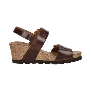 Panama Jack Valle Clay Sandalen Hak - Donkerbruin - Maat 39