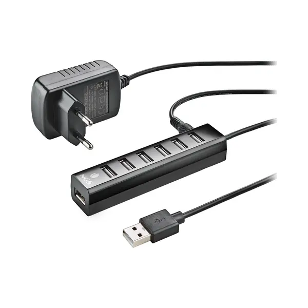 Ngs IHUB7 Tiny Usb 2.0 480 Mbit/s Black thumbnail