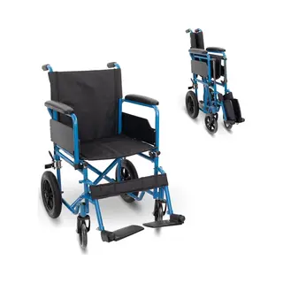 Mobiclinic®, Rollstuhl Faltbar, Marsella, Schnellspanner-rollen Auf Knopfdruck Abnehhmbar, Robust, Sitzbreite 46 Cm, Klappbare Fußstütze Und
