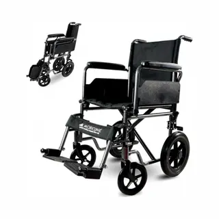 Mobiclinic®, Rollstuhl, S230, Faltbar Und Leicht, Sitzfläche 43 Cm, Klappbare Abnehmbare Fußstützen, Gepolsterte Armlehnen, Kleine Räder,