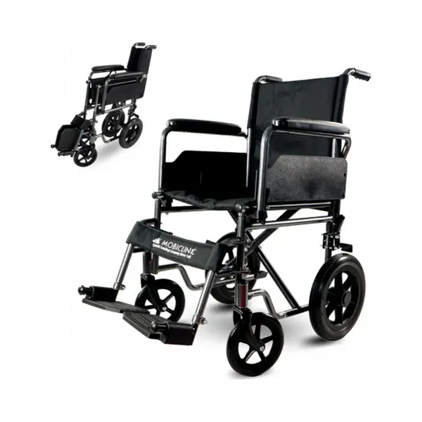 Mobiclinic®, Rollstuhl, S230, Faltbar Und Leicht, Sitzfläche 43 Cm, Klappbare Abnehmbare Fußstützen, Gepolsterte Armlehnen, Kleine Räder, thumbnail