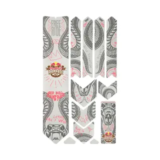 All Mountain Style Ams High Impact Frame Guard Extra – Protects Your Bike From Scratches And Dings, Red Bull Free Grey