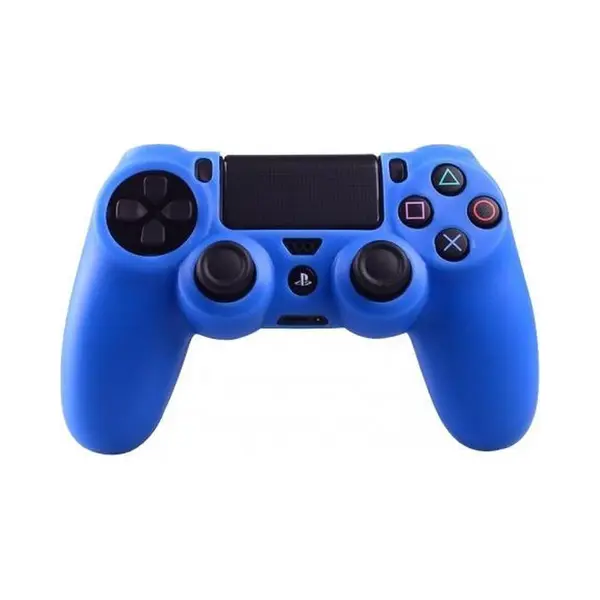 Siliconen Bescherming Protector Geschikt Voor Ps4 Controller - Cover Skin - Beschermhoes - Blauw thumbnail