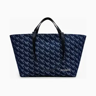 Desigual, Shopper Tas Met Desigual-logo, Dames, Blauw, U