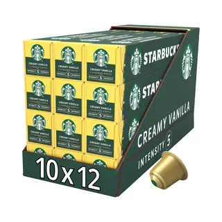 Starbucks By Nespresso Capsules Creamy Vanilla - 10 Koffiecups X 12 Doosjes