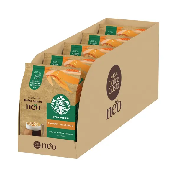 Starbucks By NescafÉ Dolce Gusto Neo Koffiepads En Sachets Caramel Macchiato - 5x 6 Pads + 6 Sachets Voor 6 Koppen Koffie thumbnail