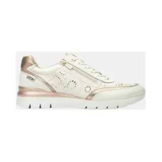 Pikolinosvoor Vrouwen. W4R-6622C1 Off-white Cantabria Leren Sneakers (38), Leer, Wit, 3 Tot 5 Cm, Ritssluiting, Casual