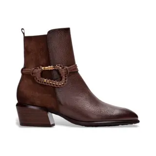 Hispanitas Für Damen. PHI254297 Braune Verona Lederstiefeletten (37), 3 Bis 5 Cm, Reißverschluss, Lässig