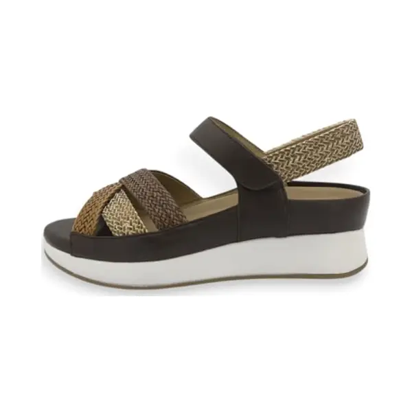 PieSanto 260425 Sandales à Semelle Intérieure Amovible Tressée Sand-Platino-Tan Pour Femme, Ginbrocao 38767, 38 Eu thumbnail
