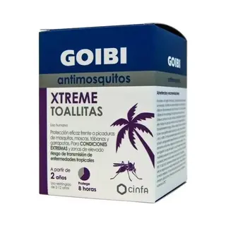 Goibi Xtreme Mosquito Repellent Wipes 16 Uts