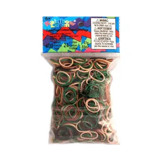 Rainbow Loom Elastiekjes - Camouflage - 600 Stuks