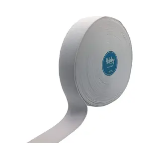 Habby Elastiek 40 Mm - 25 M | Plat Gewegen | Plat Gebreid | Wit | 25 Meter | Hobby - Knutselen - Naai Elastiek