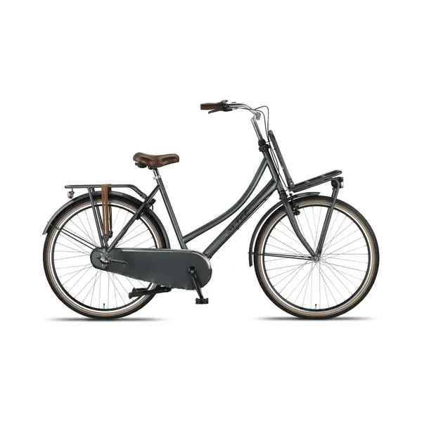 Altec Transportfiets Dames Dutch 28 Inch 50 Cm Dames 3V Terugtraprem Donkergrijs thumbnail