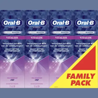 Oral B Oral-B Tandpasta 3D White Vitalizing Fresh - 4 X 75 Ml