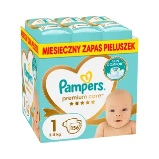Pampers - Premium Care - Größe 1 - Monatsbox - 156 Windeln