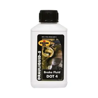 Kroon-Oil Drauliquid-S Dot 4 - Synthetische Remvloeistof - 250ml - Helder